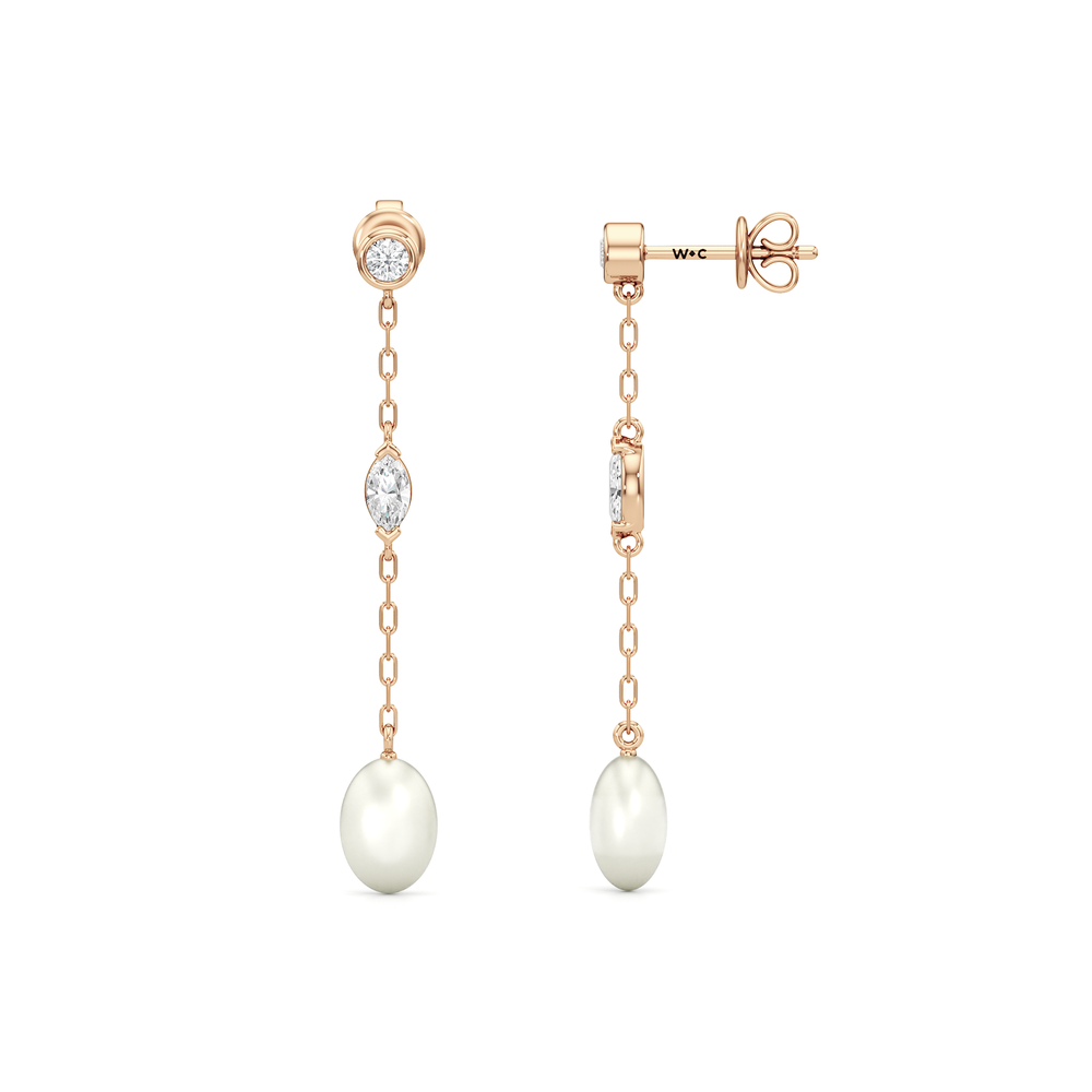 1576732-Earrings with 14KT Rose Gold / Lab / 0 Cut Diamond in 14KT Rose Gold / Lab / 0 view 4
