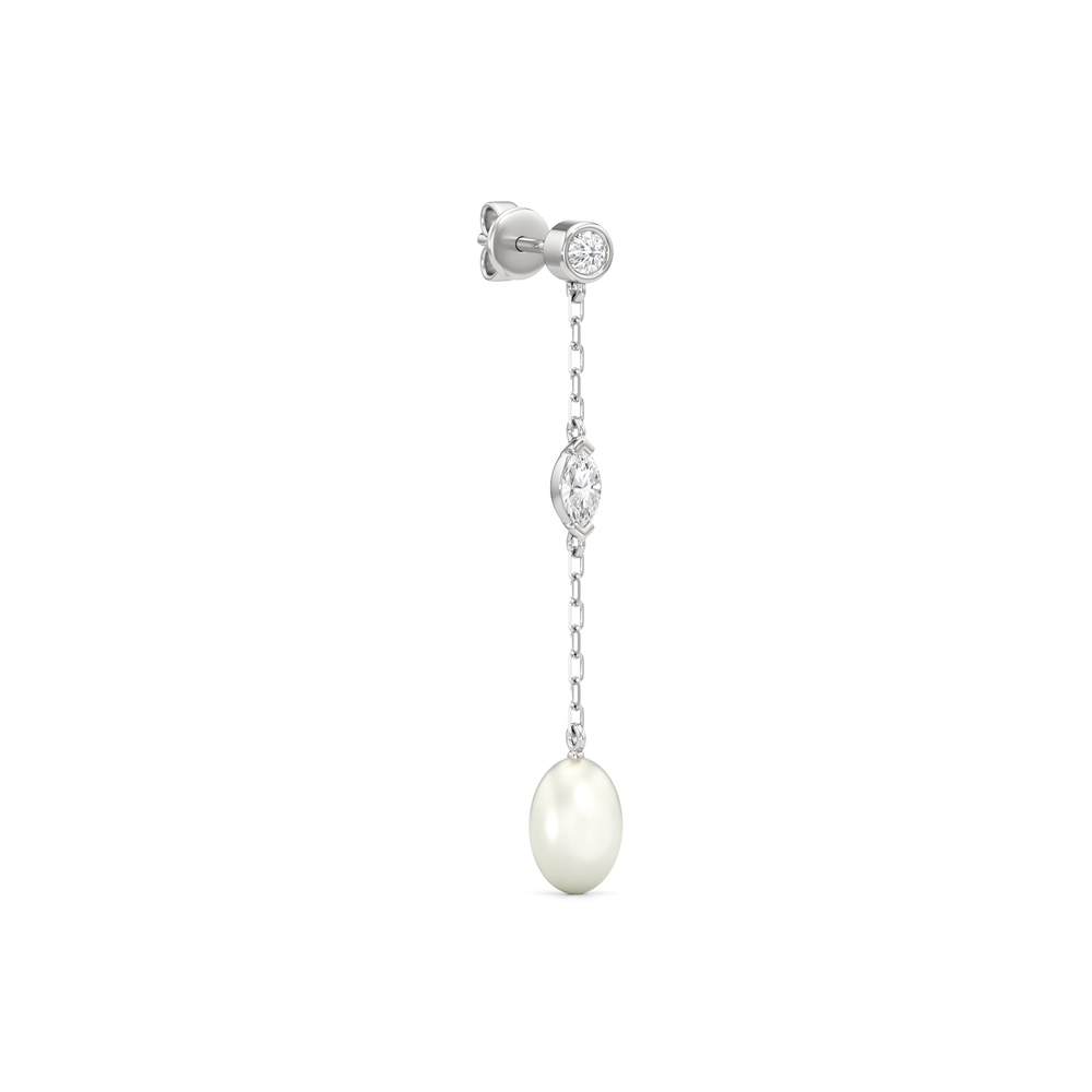1576732-Earrings with 14KT White Gold / Lab / 0 Cut Diamond in 14KT White Gold / Lab / 0 view 2
