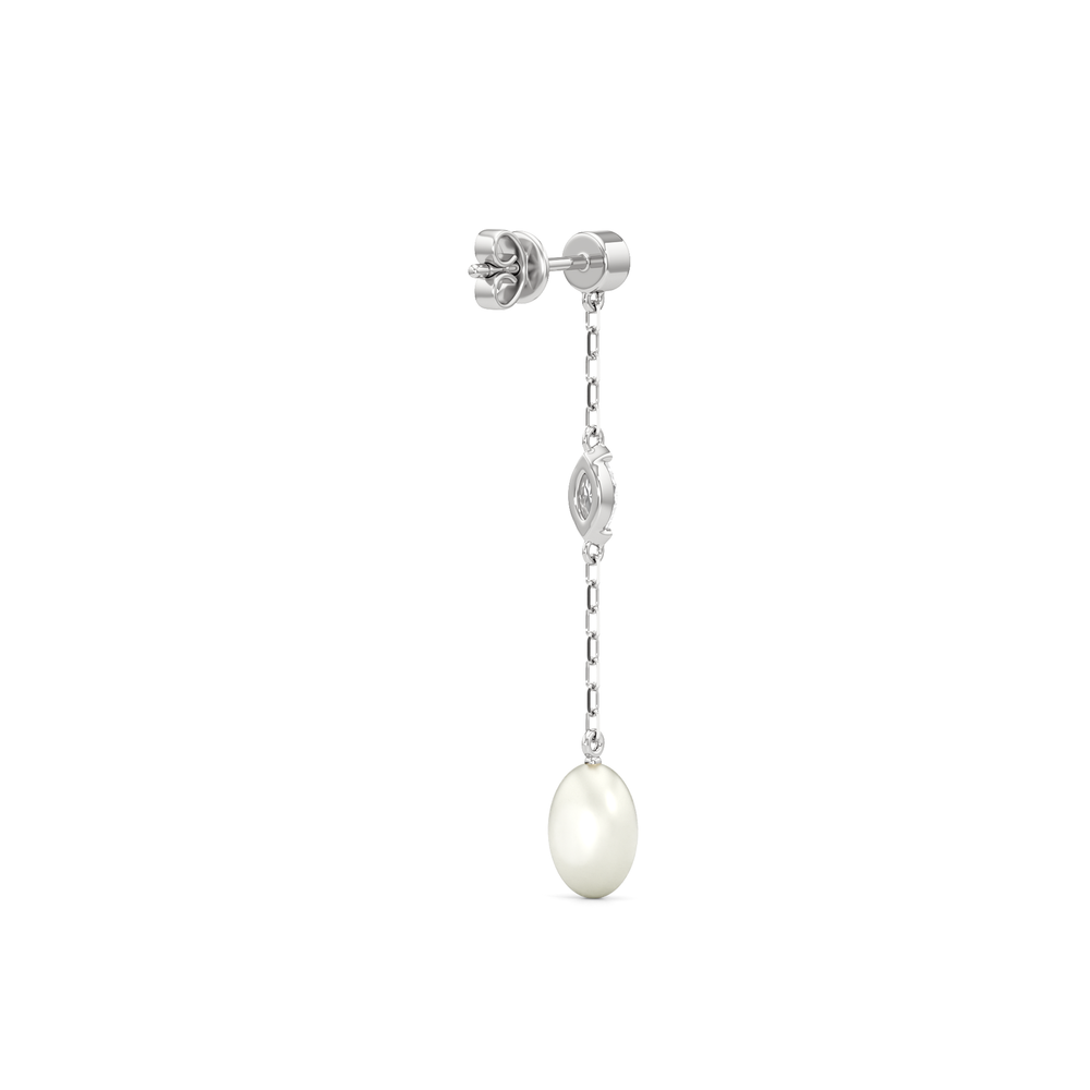 1576732-Earrings with 14KT White Gold / Lab / 0 Cut Diamond in 14KT White Gold / Lab / 0 view 3
