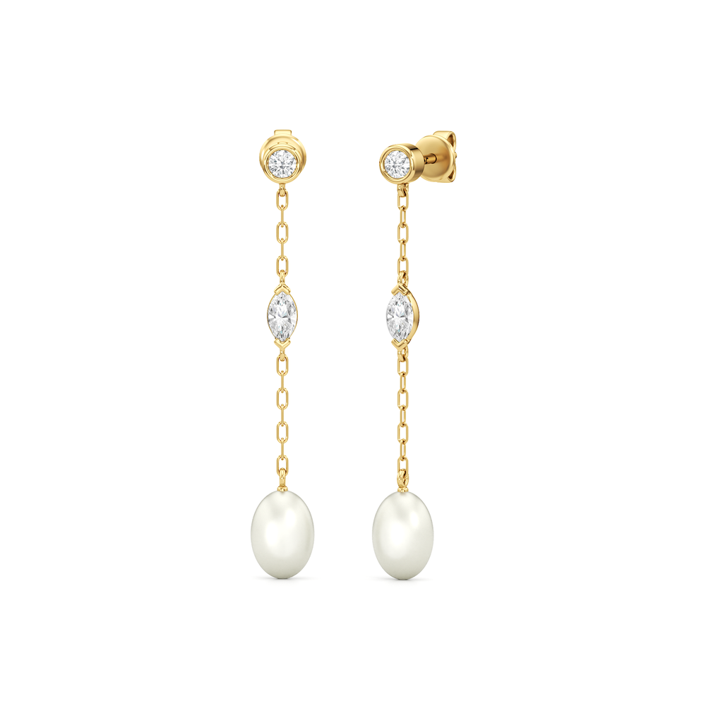1576732-Earrings with 14KT Yellow Gold / Lab / 0 Cut Diamond in 14KT Yellow Gold / Lab / 0 view 1
