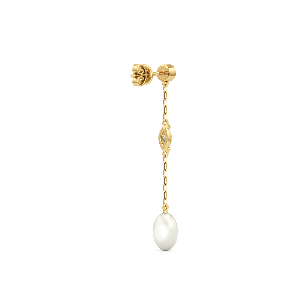 1576732-Earrings with 14KT Yellow Gold / Lab / 0 Cut Diamond in 14KT Yellow Gold / Lab / 0 view 3

