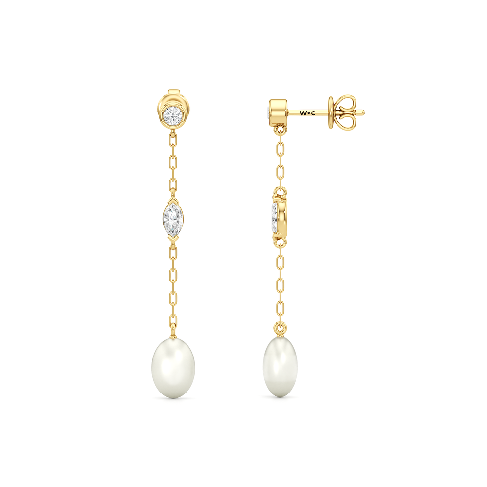 1576732-Earrings with 14KT Yellow Gold / Lab / 0 Cut Diamond in 14KT Yellow Gold / Lab / 0 view 4
