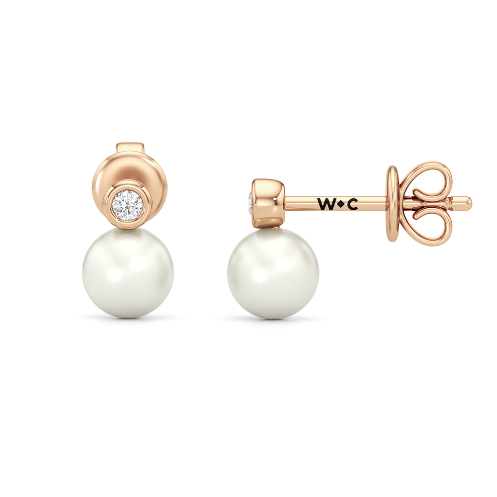 1576734-Earring with 14KT Rose Gold / Lab / 0 Cut Diamond in 14KT Rose Gold / Lab / 0 view 4
