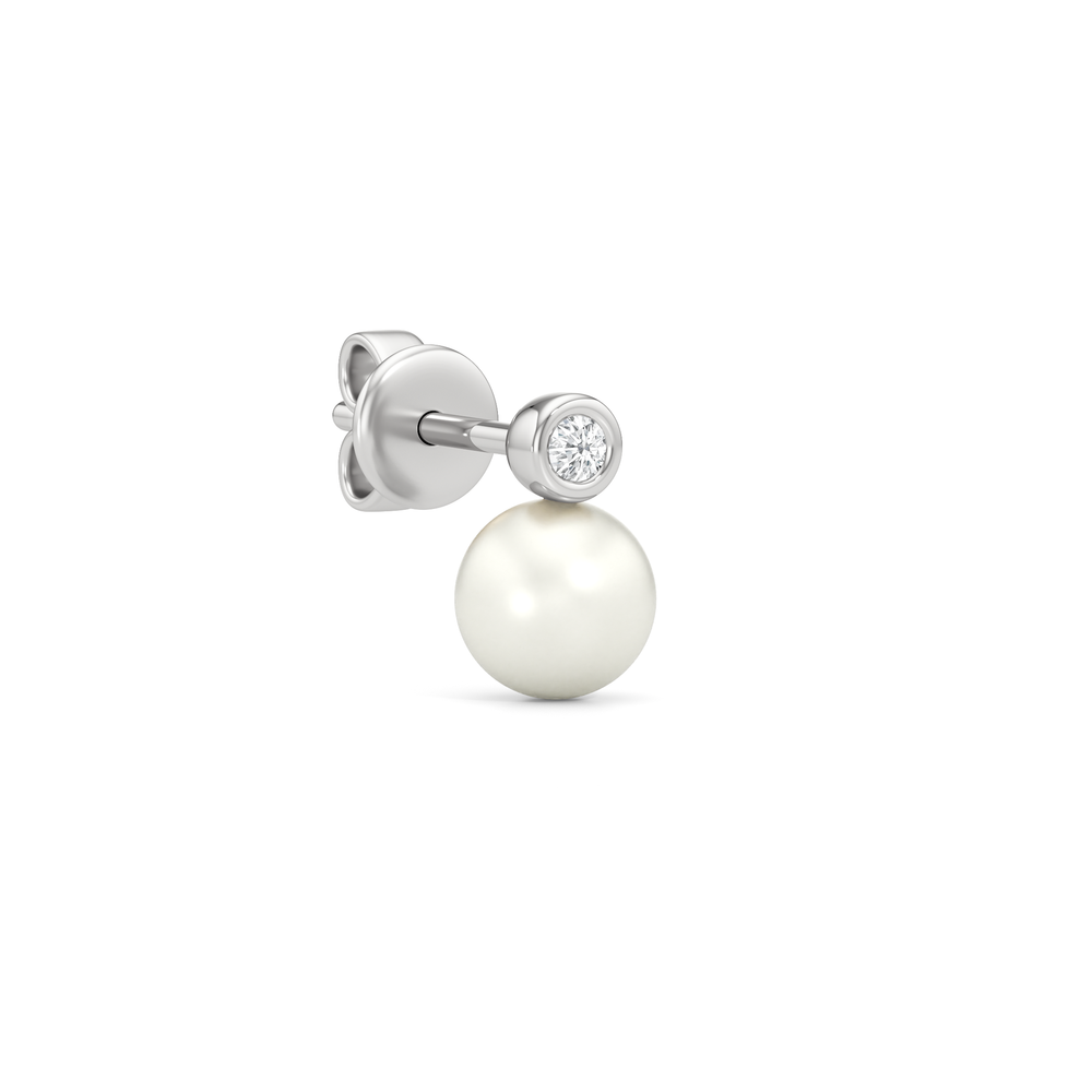 1576734-Earring with 14KT White Gold / Lab / 0 Cut Diamond in 14KT White Gold / Lab / 0 view 2
