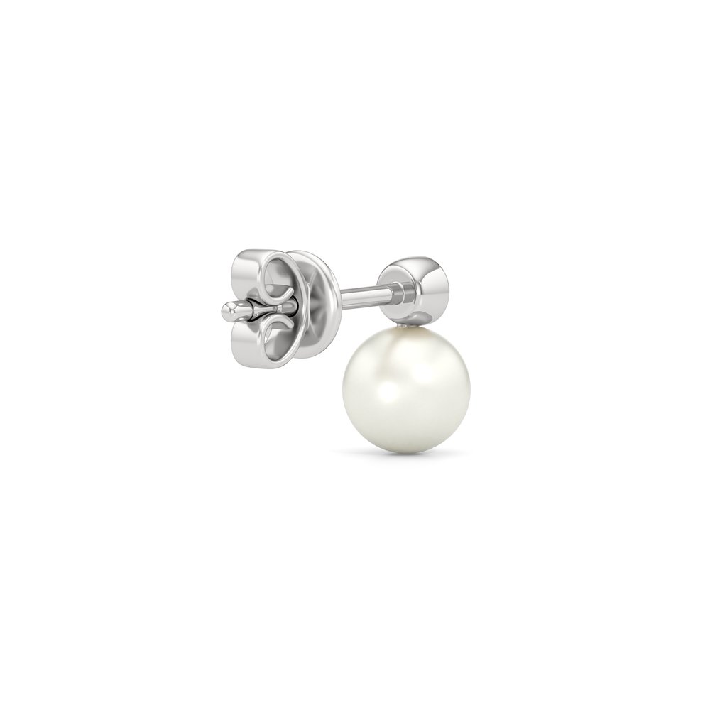 1576734-Earring with 14KT White Gold / Lab / 0 Cut Diamond in 14KT White Gold / Lab / 0 view 3
