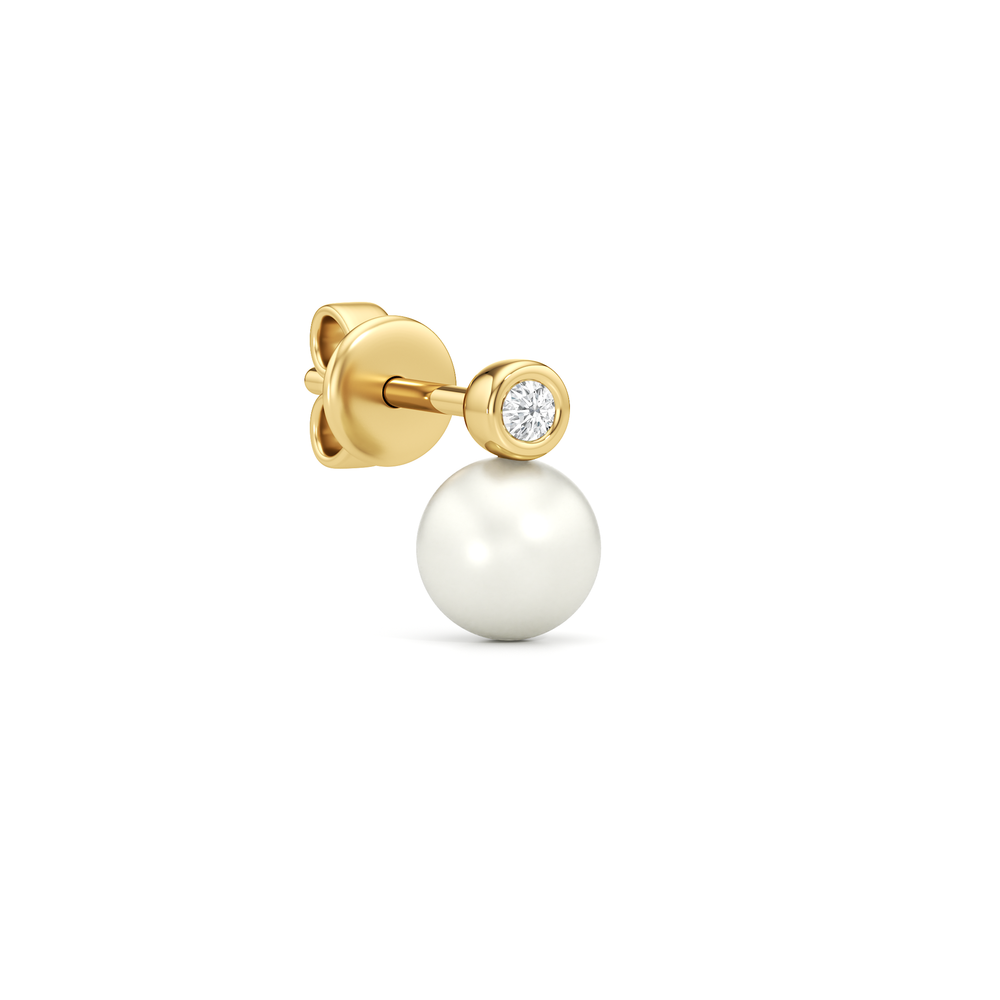 1576734-Earring with 14KT Yellow Gold / Lab / 0 Cut Diamond in 14KT Yellow Gold / Lab / 0 view 2
