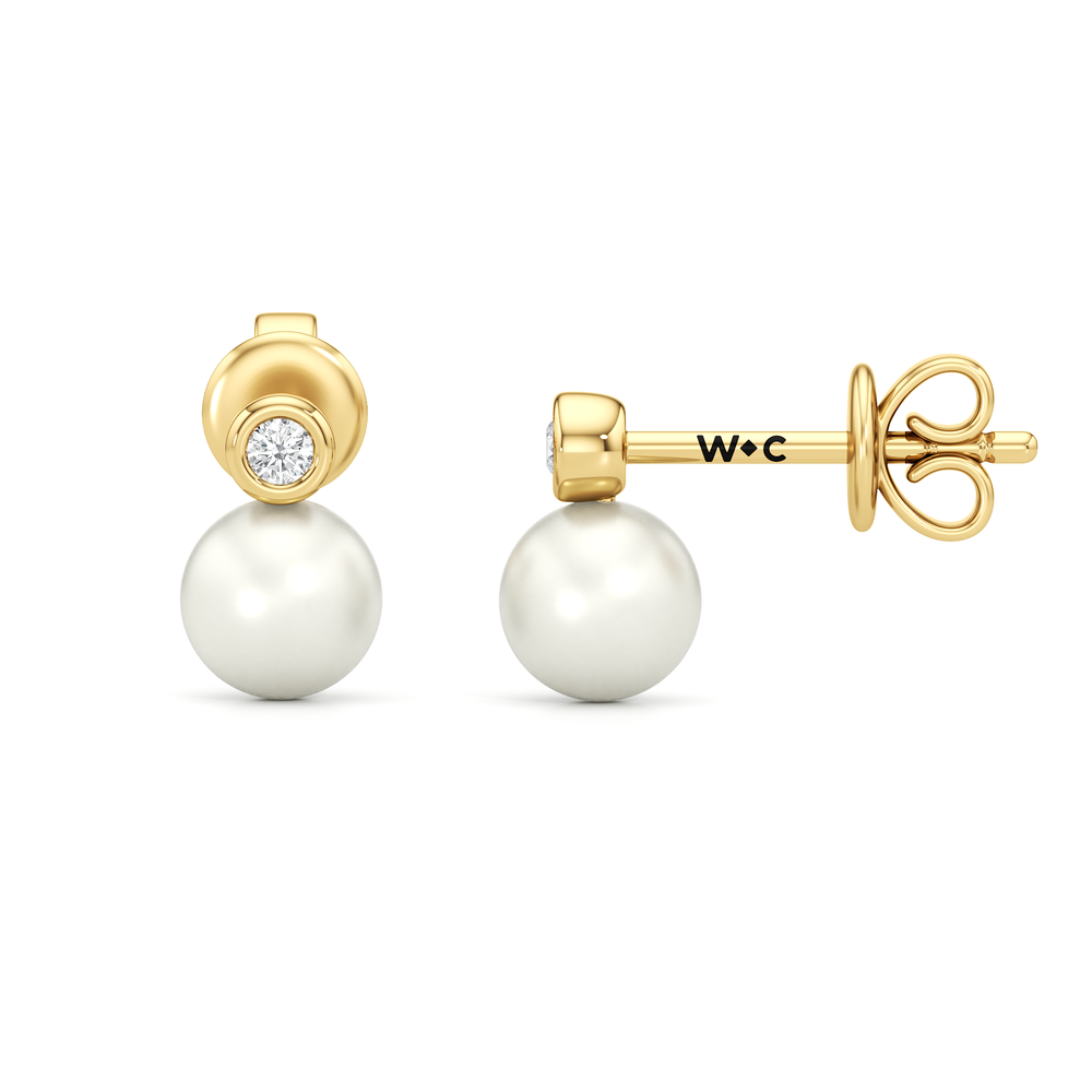 1576734-Earring with 14KT Yellow Gold / Lab / 0 Cut Diamond in 14KT Yellow Gold / Lab / 0 view 4
