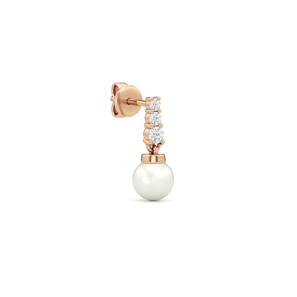 1576735-Earring with 14KT Rose Gold / Lab / 0 Cut Diamond in 14KT Rose Gold / Lab / 0 view 2
