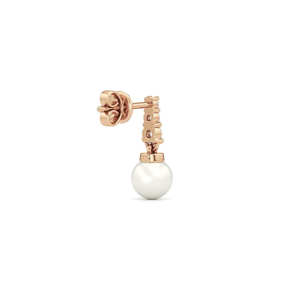 1576735-Earring with 14KT Rose Gold / Lab / 0 Cut Diamond in 14KT Rose Gold / Lab / 0 view 3
