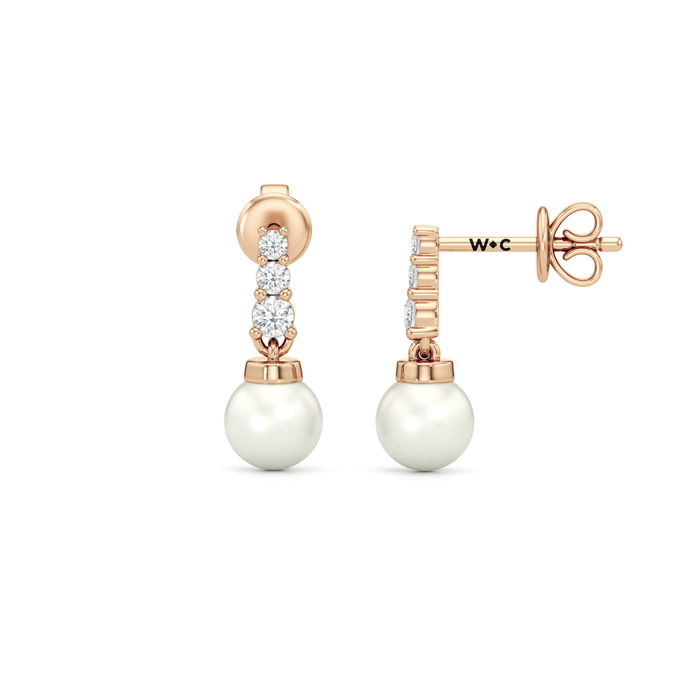 1576735-Earring with 14KT Rose Gold / Lab / 0 Cut Diamond in 14KT Rose Gold / Lab / 0 view 4
