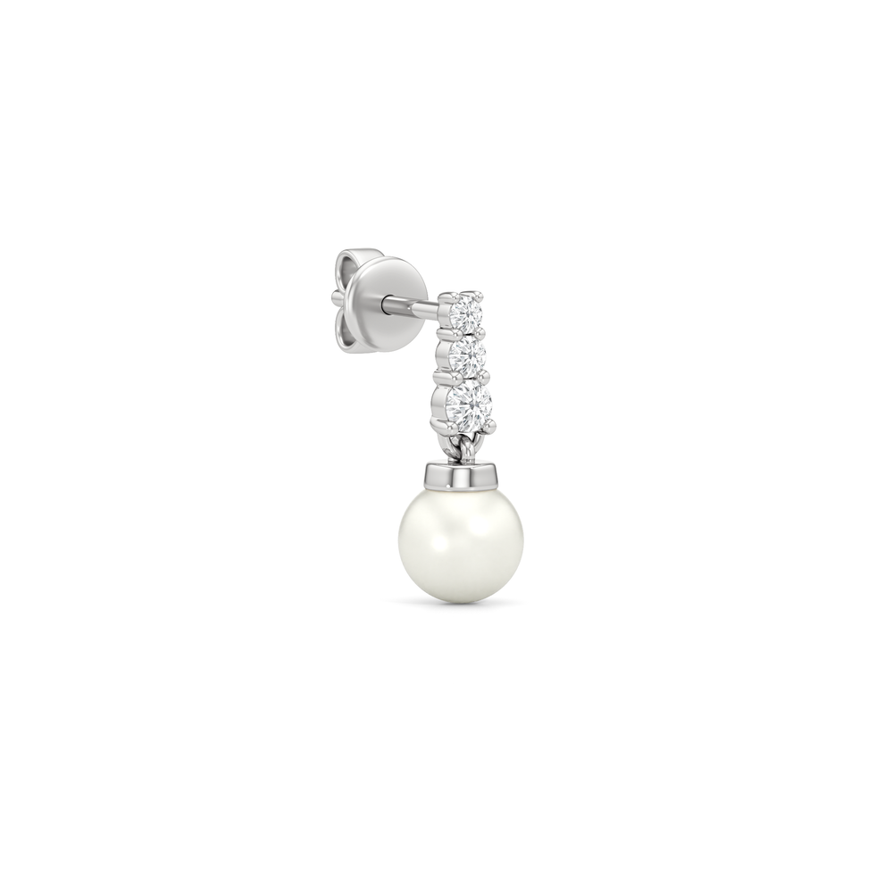 1576735-Earring with 14KT White Gold / Lab / 0 Cut Diamond in 14KT White Gold / Lab / 0 view 2
