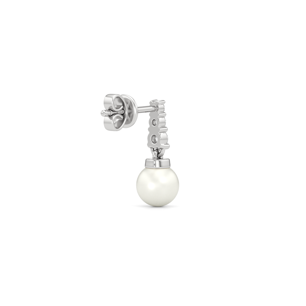1576735-Earring with 14KT White Gold / Lab / 0 Cut Diamond in 14KT White Gold / Lab / 0 view 3
