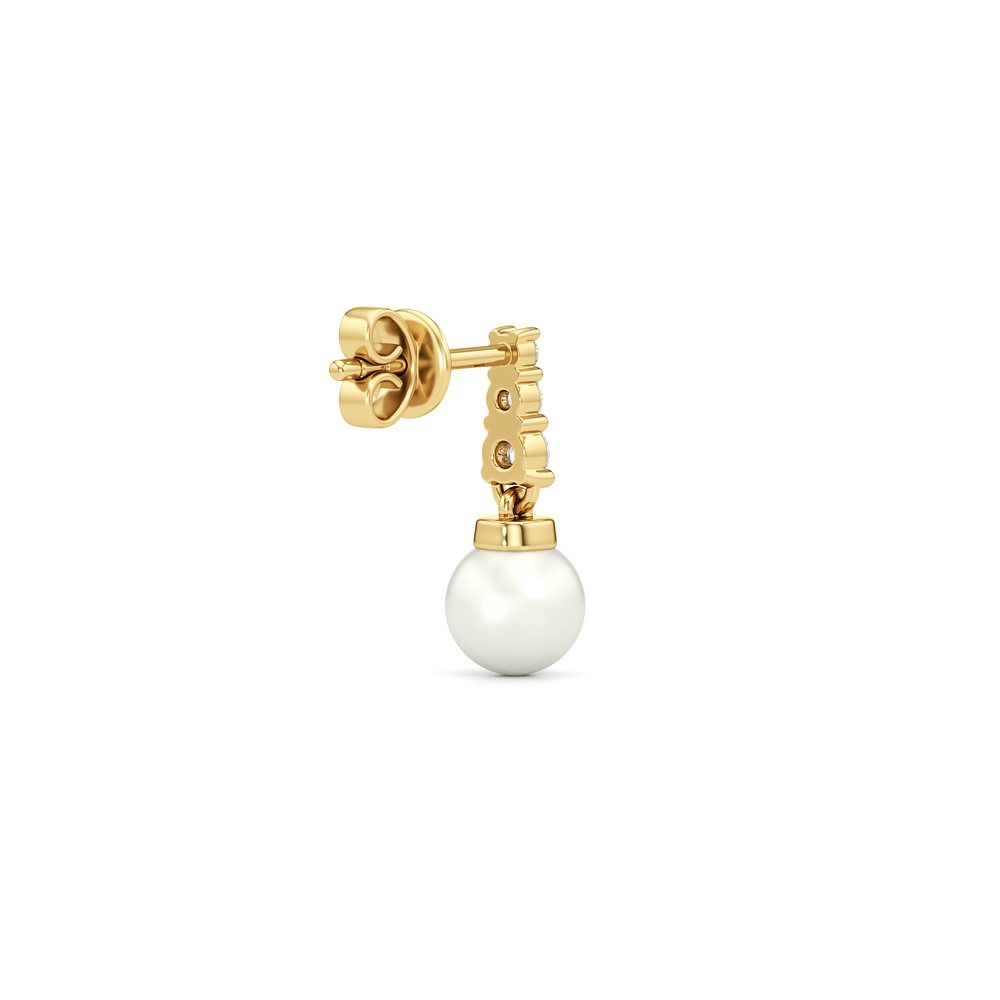 1576735-Earring with 14KT Yellow Gold / Lab / 0 Cut Diamond in 14KT Yellow Gold / Lab / 0 view 3
