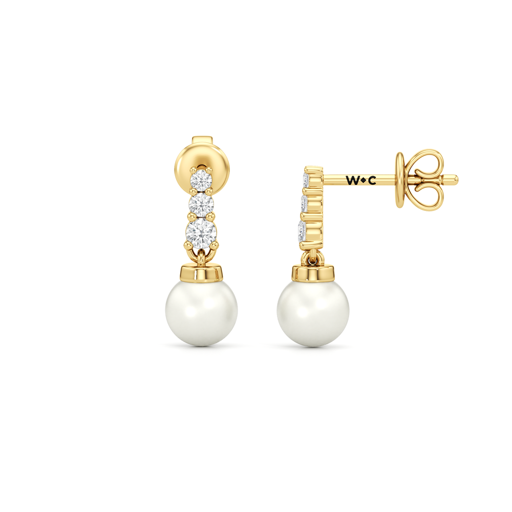 1576735-Earring with 14KT Yellow Gold / Lab / 0 Cut Diamond in 14KT Yellow Gold / Lab / 0 view 4
