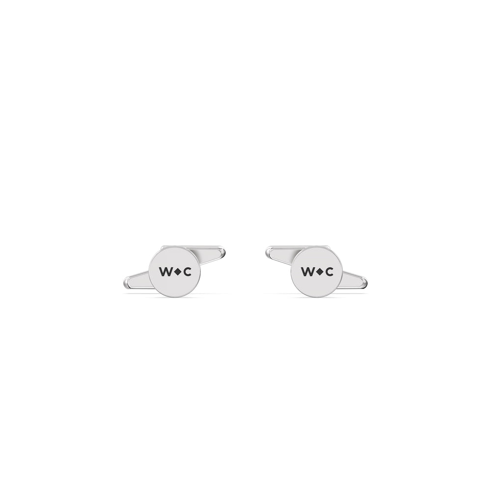 Bolt Flatback Studs with 14KT White Gold / Left Cut Diamond in 14KT White Gold / Left view 6
