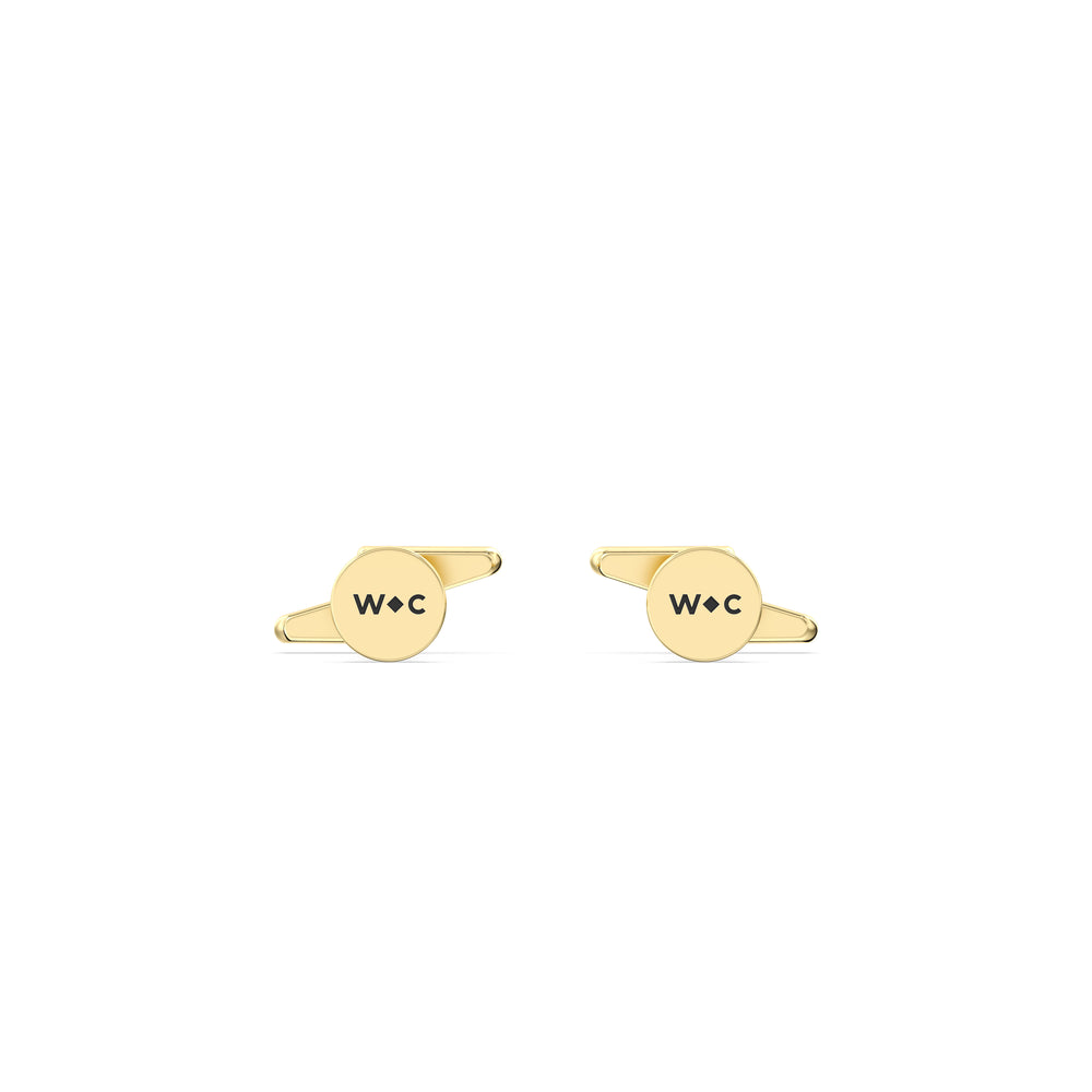 Bolt Flatback Studs with 14KT Yellow Gold / Left Cut Diamond in 14KT Yellow Gold / Left view 6
