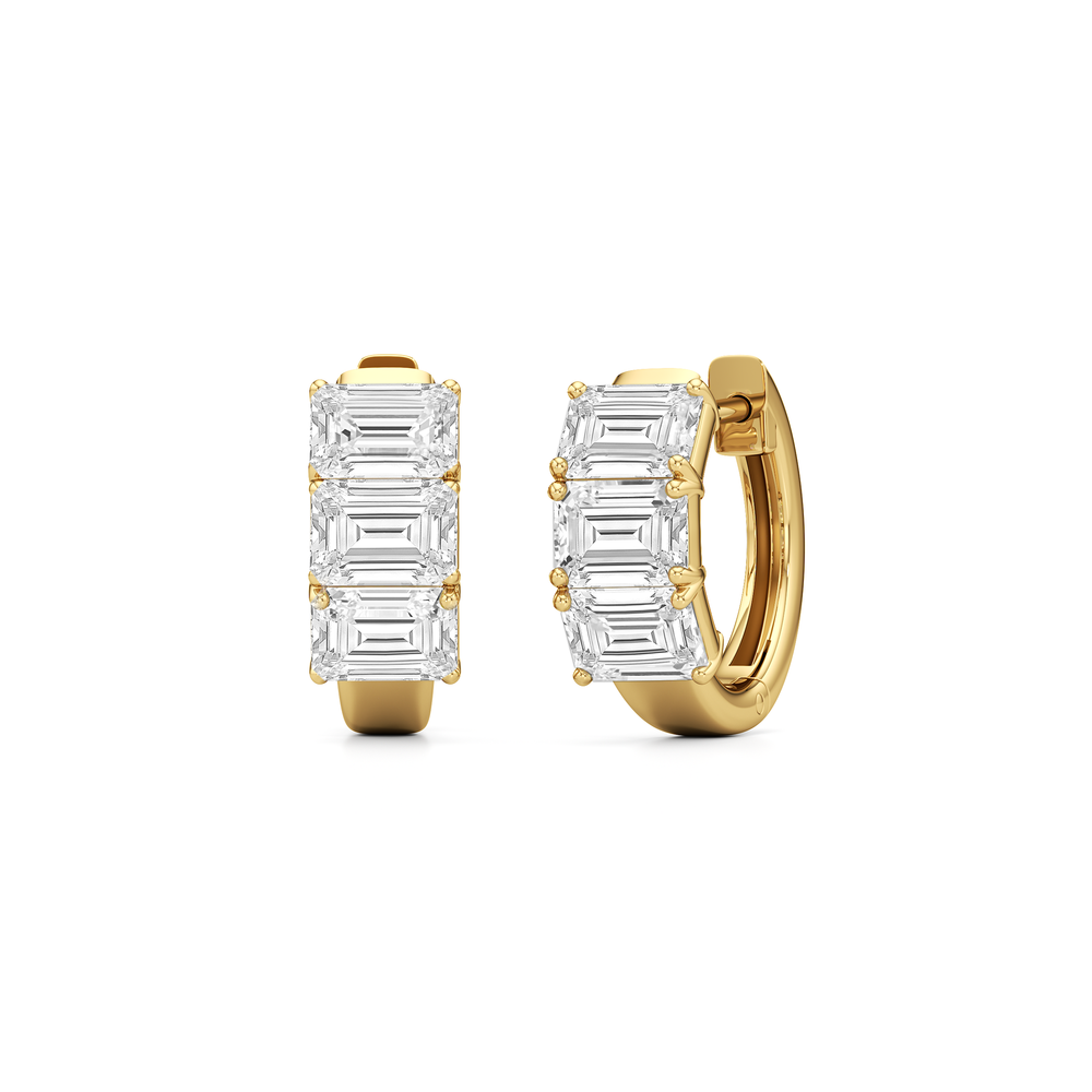 The East West Hoops with 14KT Yellow Gold / Lab / 2 1/20 Cut Diamond in 14KT Yellow Gold / Lab / 2 1/20 view 1
