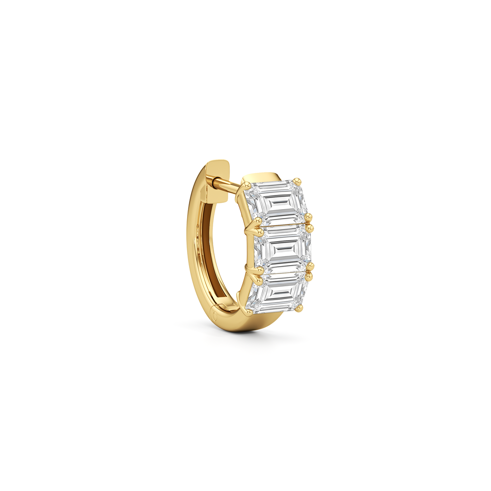 The East West Hoops with 14KT Yellow Gold / Lab / 2 1/20 Cut Diamond in 14KT Yellow Gold / Lab / 2 1/20 view 6
