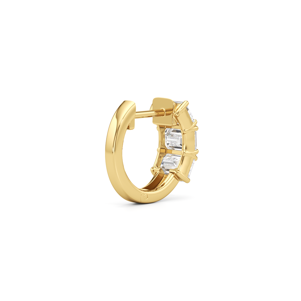 The East West Hoops with 14KT Yellow Gold / Lab / 2 1/20 Cut Diamond in 14KT Yellow Gold / Lab / 2 1/20 view 7
