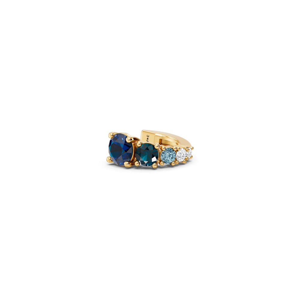 The Indy Hoops with 14KT Yellow Gold / Lab / 1/20 Cut Diamond in 14KT Yellow Gold / Lab / 1/20 view 3

