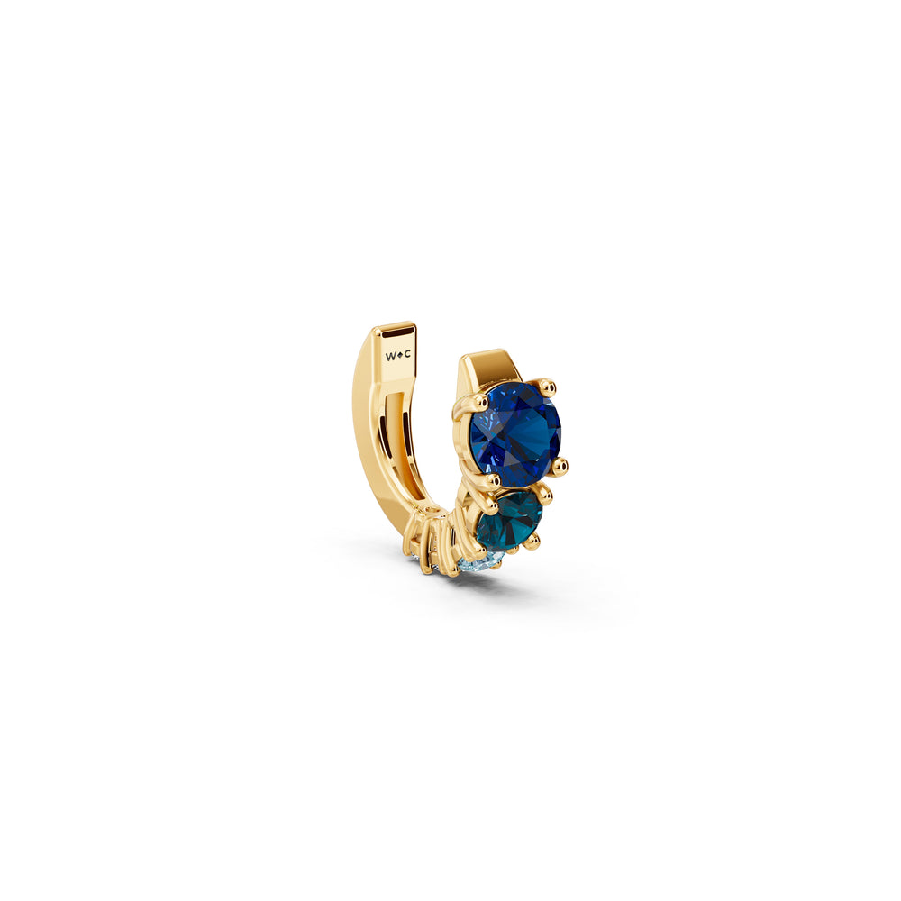 The Indy Hoops with 14KT Yellow Gold / Lab / 1/20 Cut Diamond in 14KT Yellow Gold / Lab / 1/20 view 4
