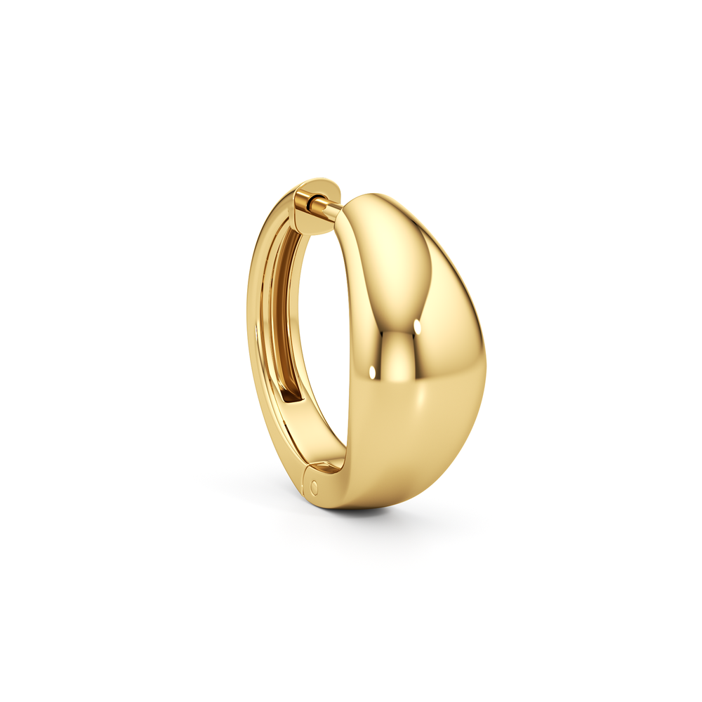 The Gia Hoops with 18K Yellow Gold Vermeil Cut Diamond in 14KT 18K Yellow Gold Vermeil view 4
