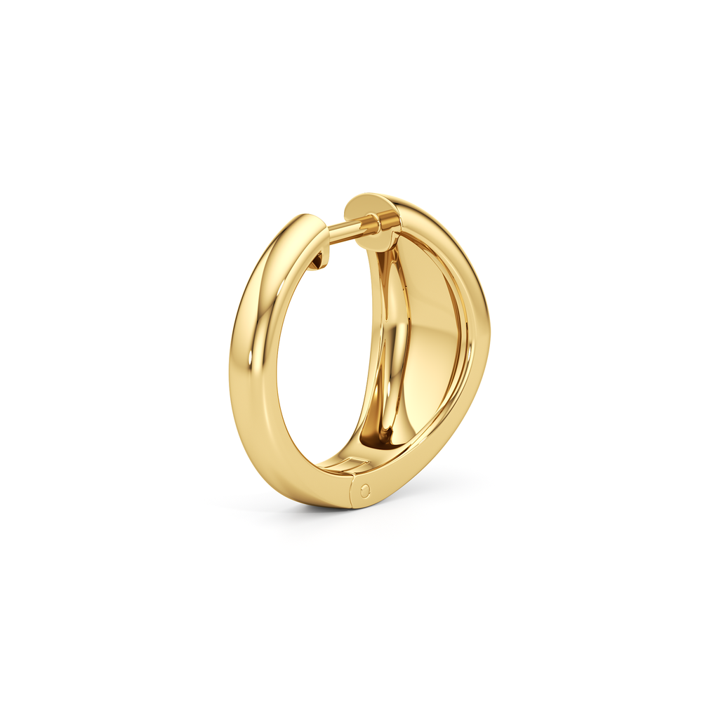 The Gia Hoops with 18K Yellow Gold Vermeil Cut Diamond in 14KT 18K Yellow Gold Vermeil view 5
