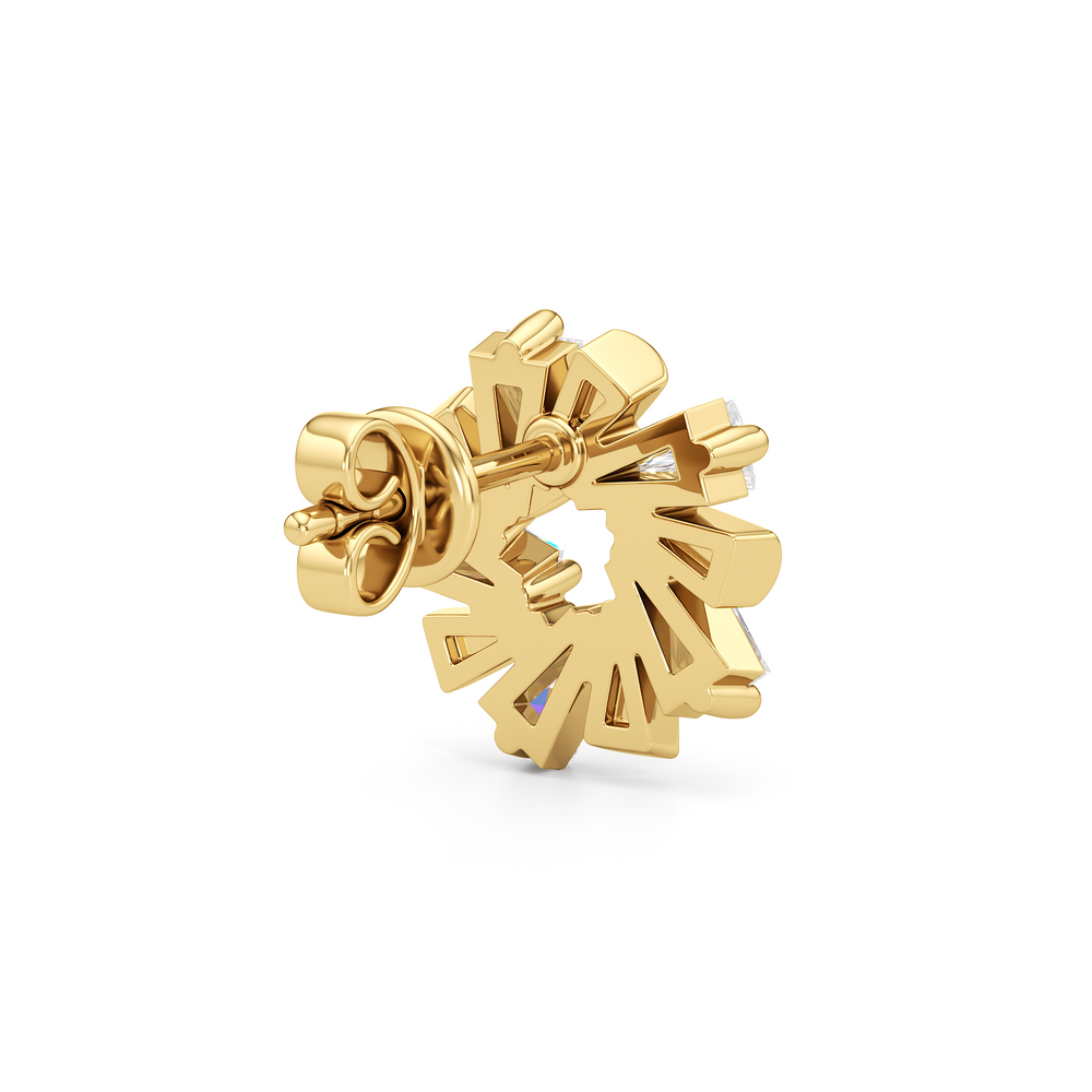 The Eloise Studs with 14KT Yellow Gold / Lab / 1 Cut Diamond in 14KT Yellow Gold / Lab / 1 view 5
