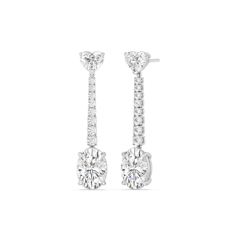 The Sisley Reserve Earrings with Platinum / Lab / 1/10 Cut Diamond in 14KT Platinum / Lab / 1/10 view 1
