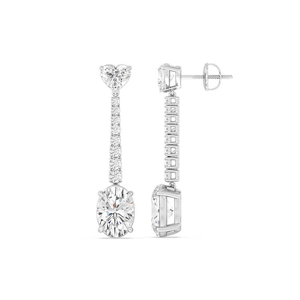 The Sisley Reserve Earrings with Platinum / Lab / 1/10 Cut Diamond in 14KT Platinum / Lab / 1/10 view 2
