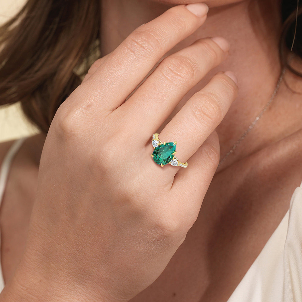 Model Wearing The Rosavine Ring view