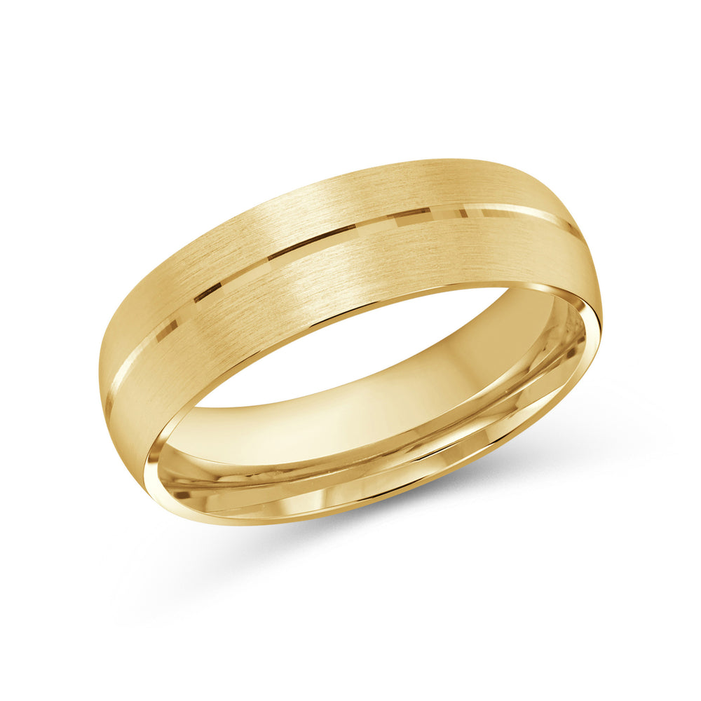 Horizon Low Dome Men's Band with 18KT Yellow Gold / 7 Cut Diamond in 14KT Yellow Gold / 7 view 1
