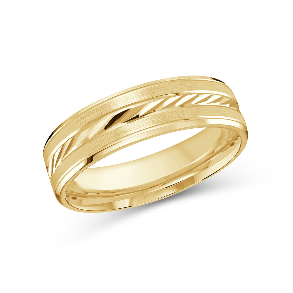 Spiral Horizon Men's Band with 18KT Yellow Gold / 6 Cut Diamond in 14KT Yellow Gold / 6 view 2
