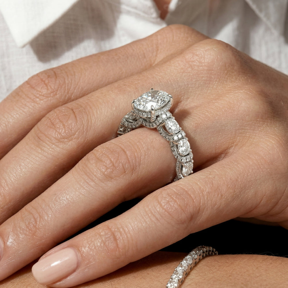 The Fulton Ring with Emerald Cut Diamond in 14KT Rose Gold view 4
