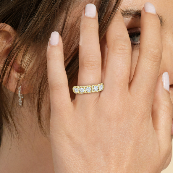 The Fulton Eternity Ring (F/G SI+) with Platinum / Natural / 2 3/4 Cut Diamond in 14KT Platinum / Natural / 2 3/4 view 3
