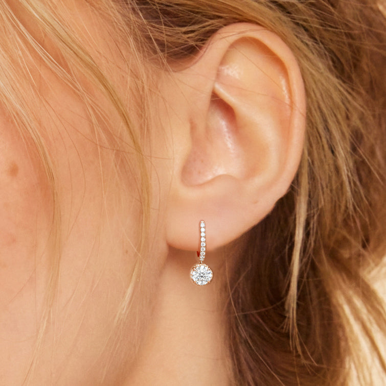 The Chrysler Leverbacks with 18KT White Gold / Lab / 2 3/8 Cut Diamond in 14KT White Gold / Lab / 2 3/8 view 4
