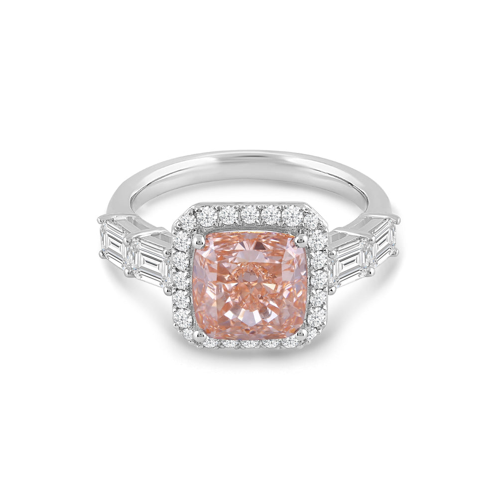 Lab Cut The Prince Ring with Lab Grown Diamond in 14KT White Gold view 1

