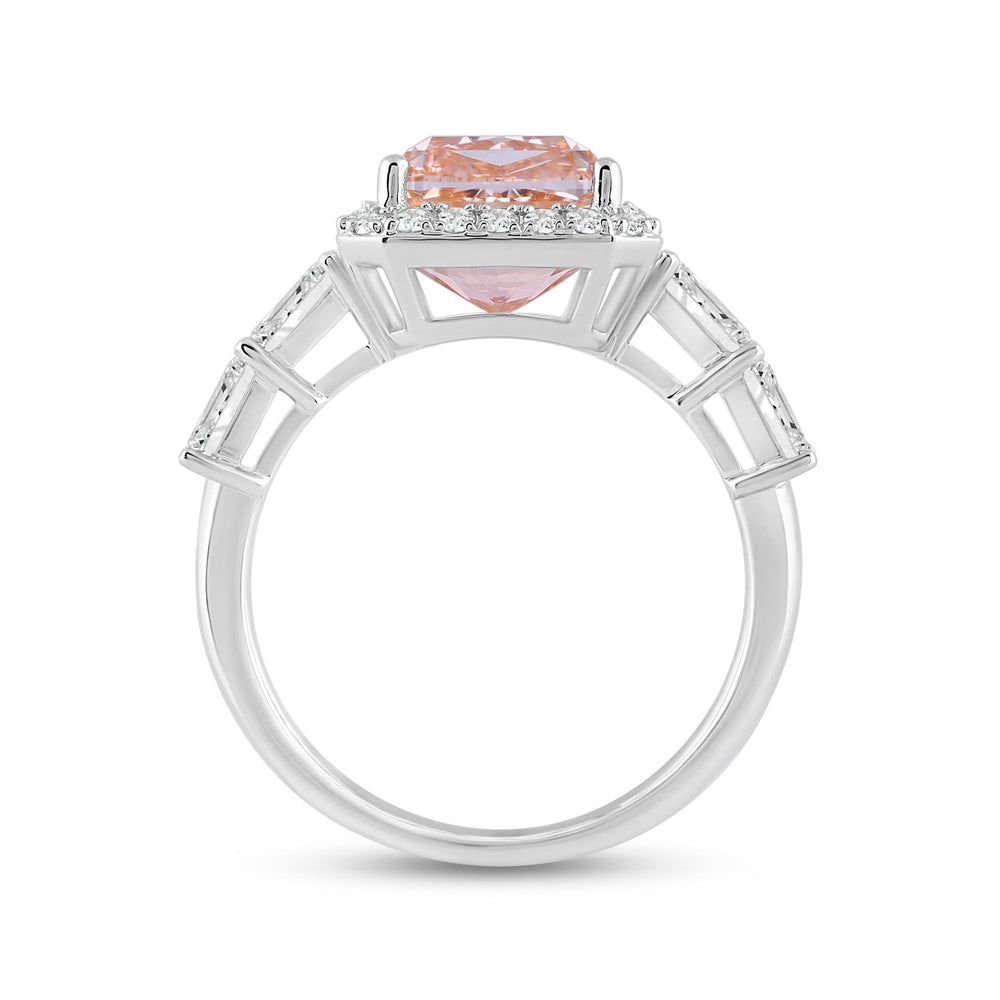 Lab Cut The Prince Ring with Lab Grown Diamond in 14KT White Gold view 2
