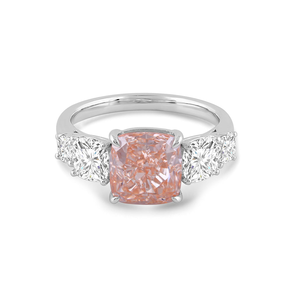 Lab Cut The St. George Ring with Lab Grown Diamond in 14KT White Gold view 1
