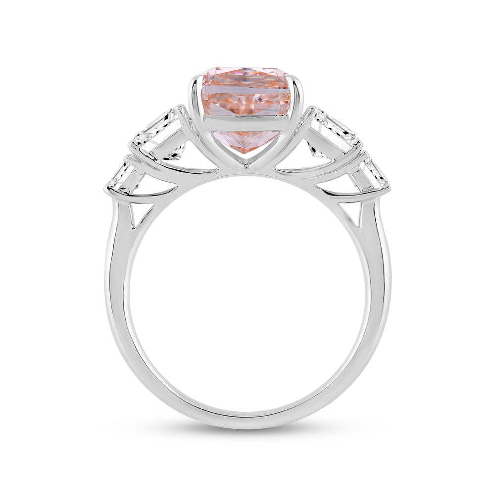 Lab Cut The St. George Ring with Lab Grown Diamond in 14KT White Gold view 2
