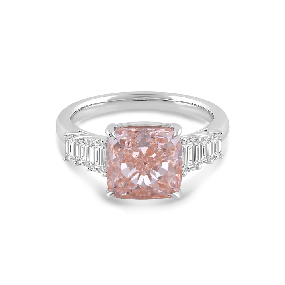 Lab Cut The Crosby Ring with Lab Grown Diamond in 14KT White Gold view 1
