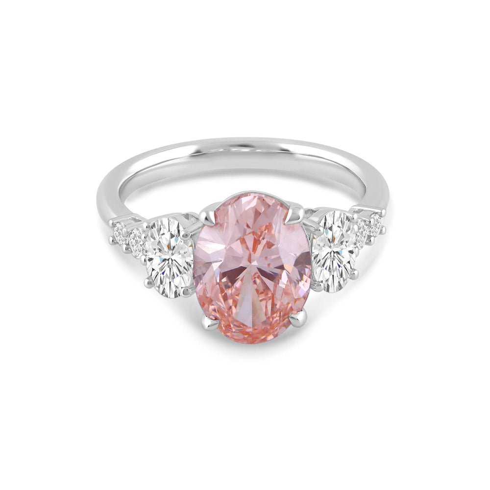 Lab Cut The Elizabeth Ring with Lab Grown Diamond in 14KT White Gold view 1
