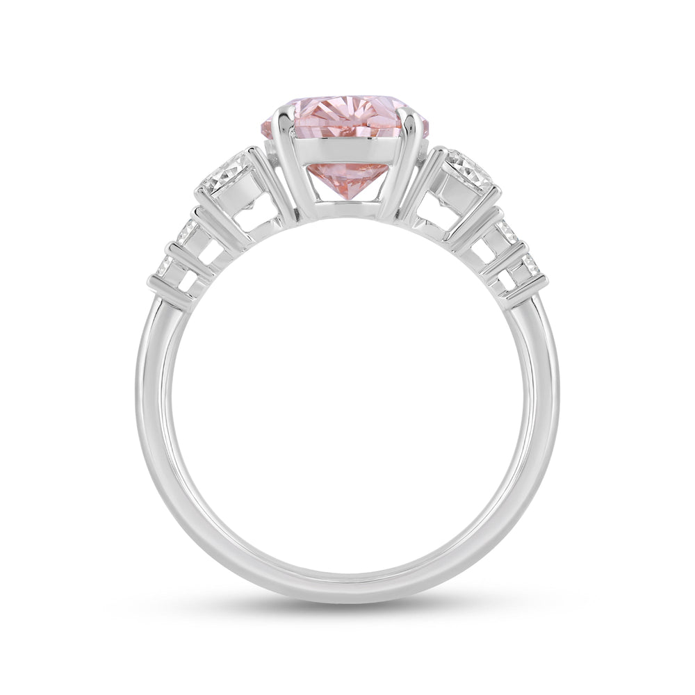 Lab Cut The Elizabeth Ring with Lab Grown Diamond in 14KT White Gold view 2
