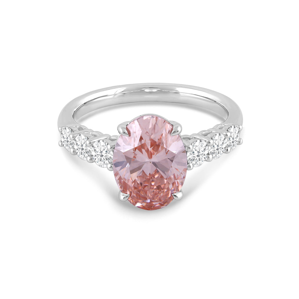 Lab Cut The Thompson Ring with Lab Grown Diamond in 14KT White Gold view 1
