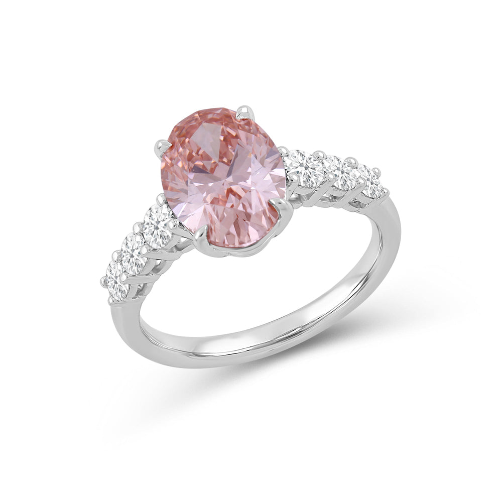 Lab Cut The Thompson Ring with Lab Grown Diamond in 14KT White Gold view 3
