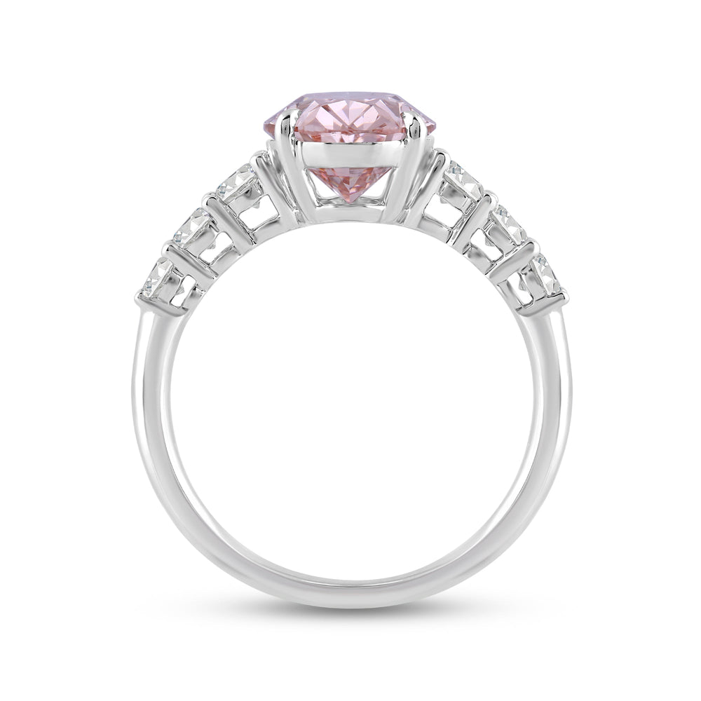 Lab Cut The Thompson Ring with Lab Grown Diamond in 14KT White Gold view 2
