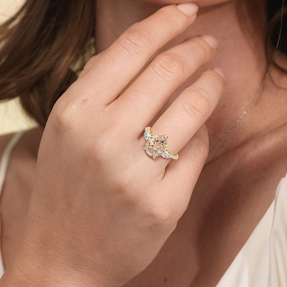 Model Wearing The Rosavine Ring view