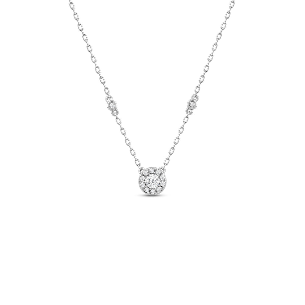 The Halo Set with 14KT White Gold / Lab / 7/8 Cut Diamond in 14KT White Gold / Lab / 7/8 view 3
