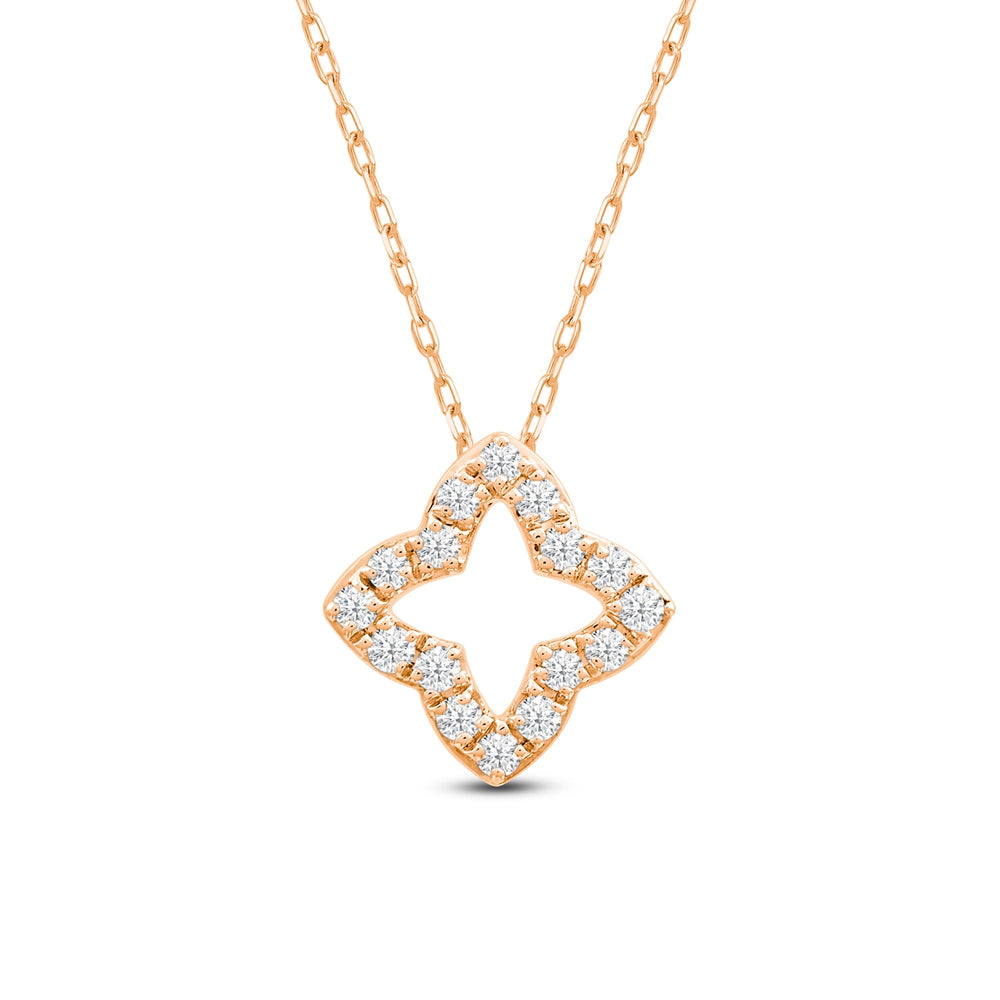 Diamond Star Pendant with 14KT Rose Gold / Lab / 1/6 Cut Diamond in 14KT Rose Gold / Lab / 1/6 view 2
