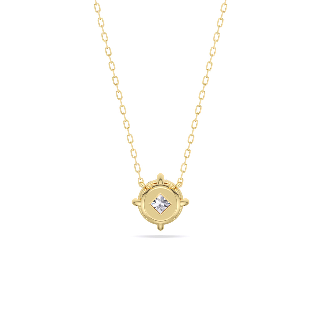 Kite Set Round Lab Created Diamond Solitaire Pendant with 14KT Yellow Gold / Lab / 2 Cut Diamond in 14KT Yellow Gold / Lab / 2 view 6
